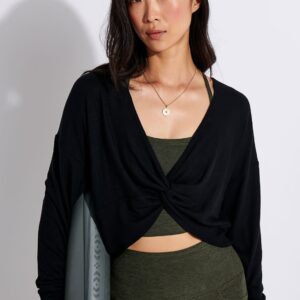 Beyond Yoga Do The Twist Cropped Pullover