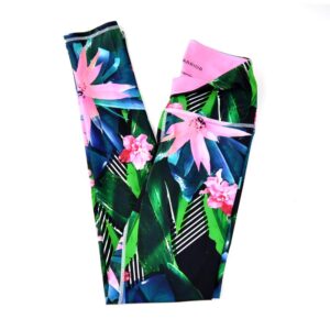 Tropical Plants Pattern Recycled Plastic Yoga Leggings