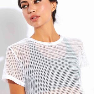 Koral Terrain Open Mesh Crop Top