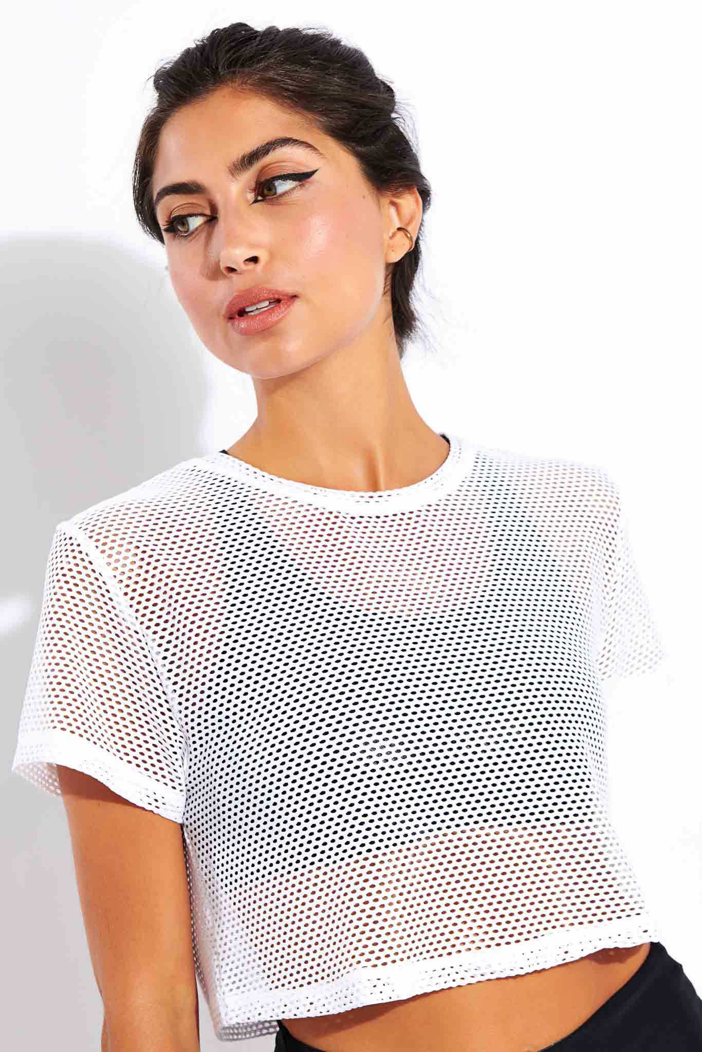 Koral Terrain Open Mesh Crop Top