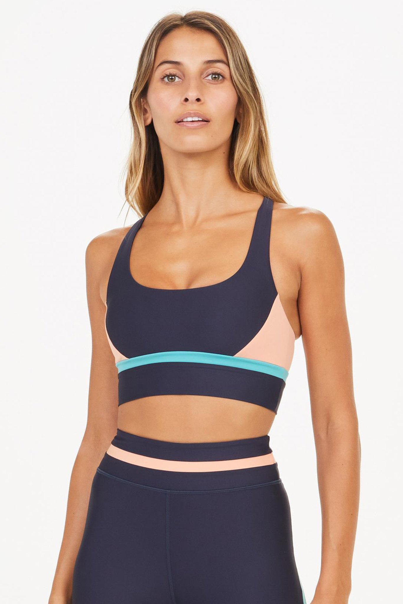 The Upside Play Colour Block Sandy Bra