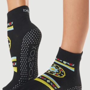 ToeSox Ankle Full Toe Women's Yoga Socks patterned- Fresco