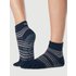 ToeSox Ankle Full Toe Women's Yoga Socks striped- Earthly - Image 2