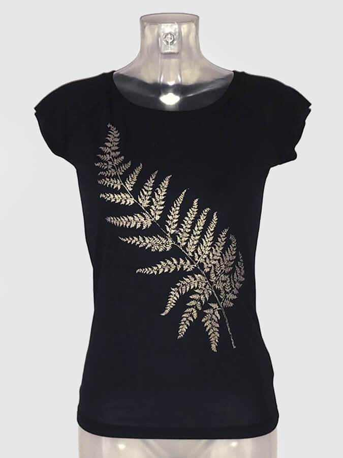 Yoga Studio Natural Organic Women's Black T-Shirt