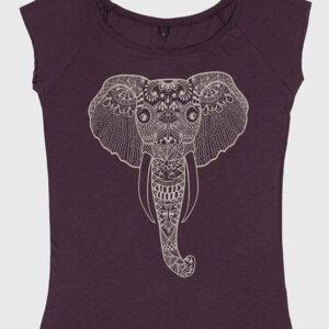 Yoga Studio Natural Organic Aubergine T-Shirt