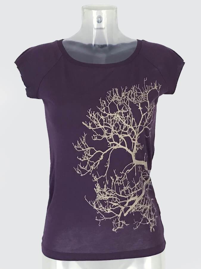 Yoga Studio Natural Organic Aubergine Women's T-Shirt